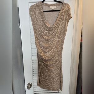 Michael Kors Tan Animal Print Dress